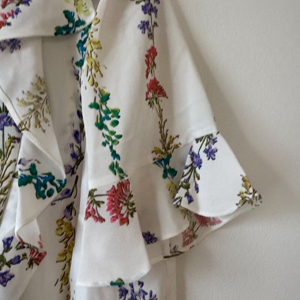 BCBGMaxAzria Floral Ruffle Top - Picture 2 of 10